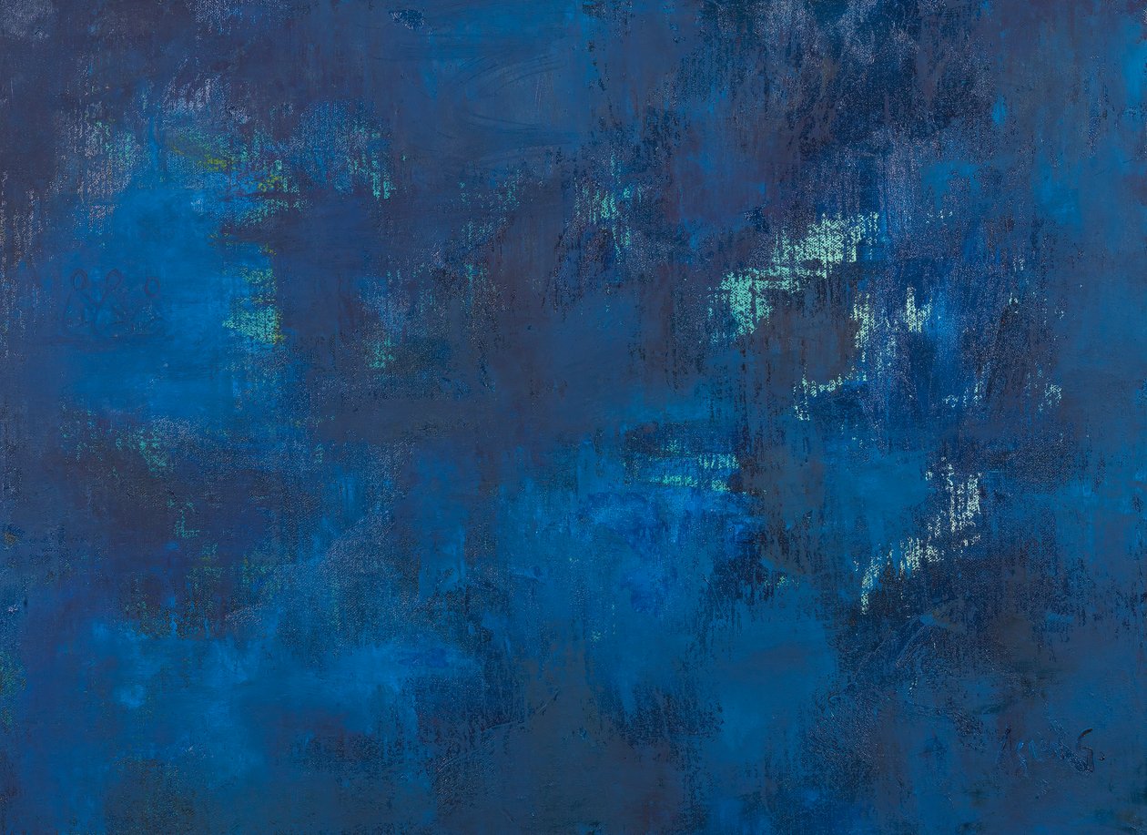 Universum, 2018 (olja på duk) av Agnes Girardon