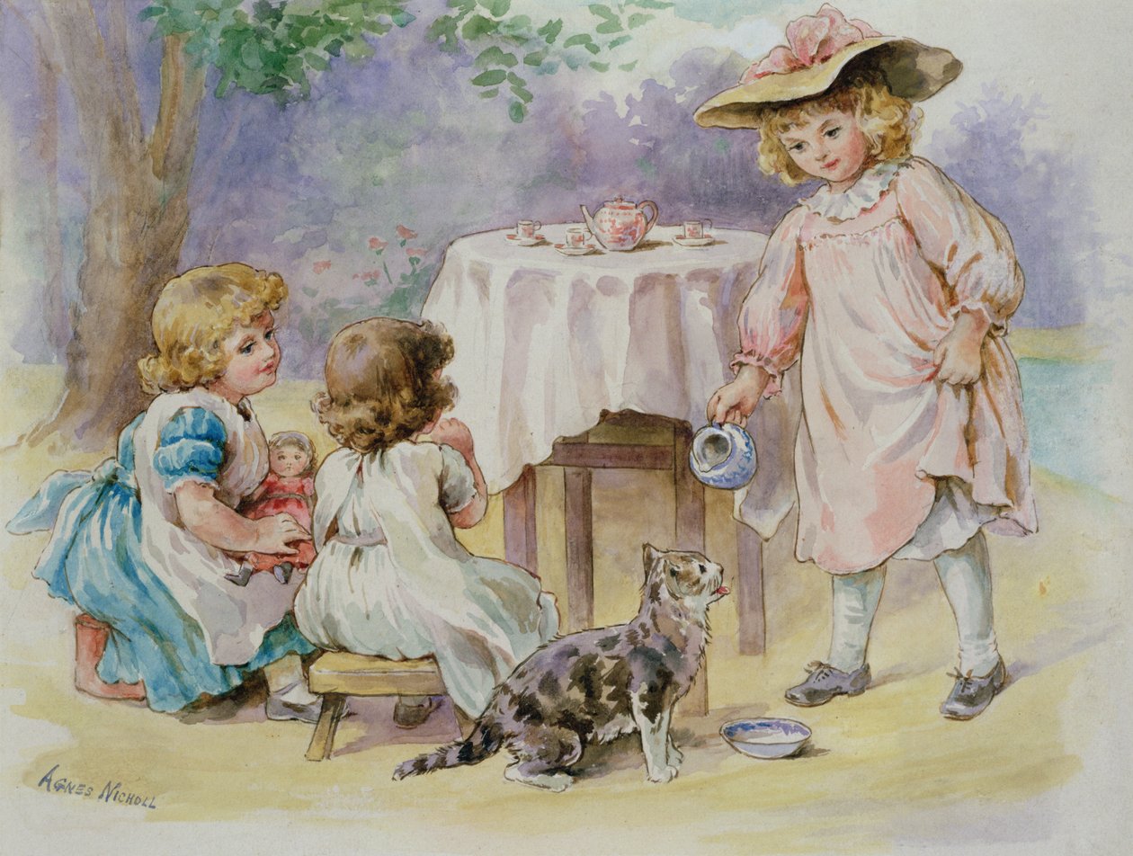 Tea Party, 1876 av Agnes Nicholl
