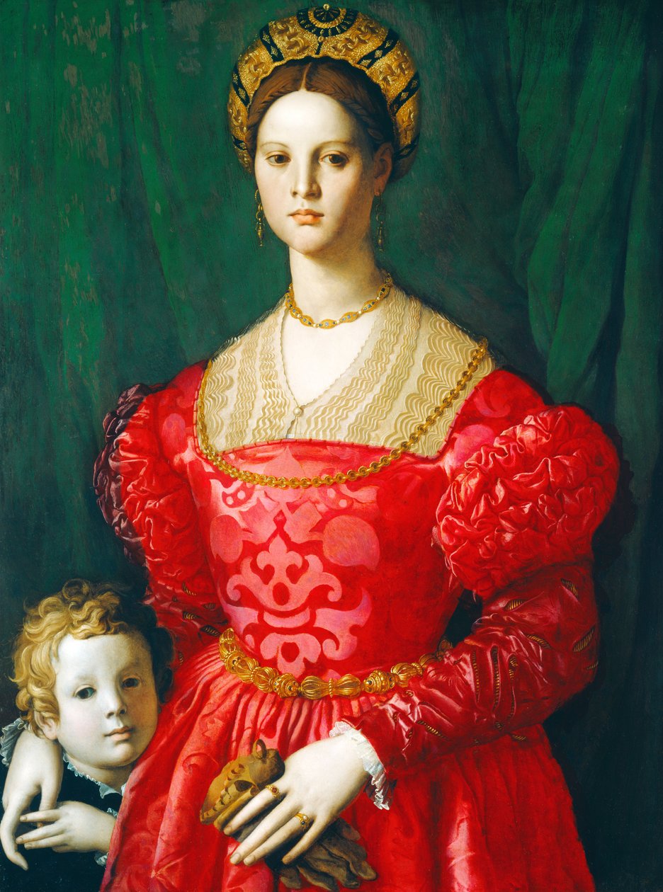 En ung kvinna och hennes lilla pojke av Agnolo Bronzino