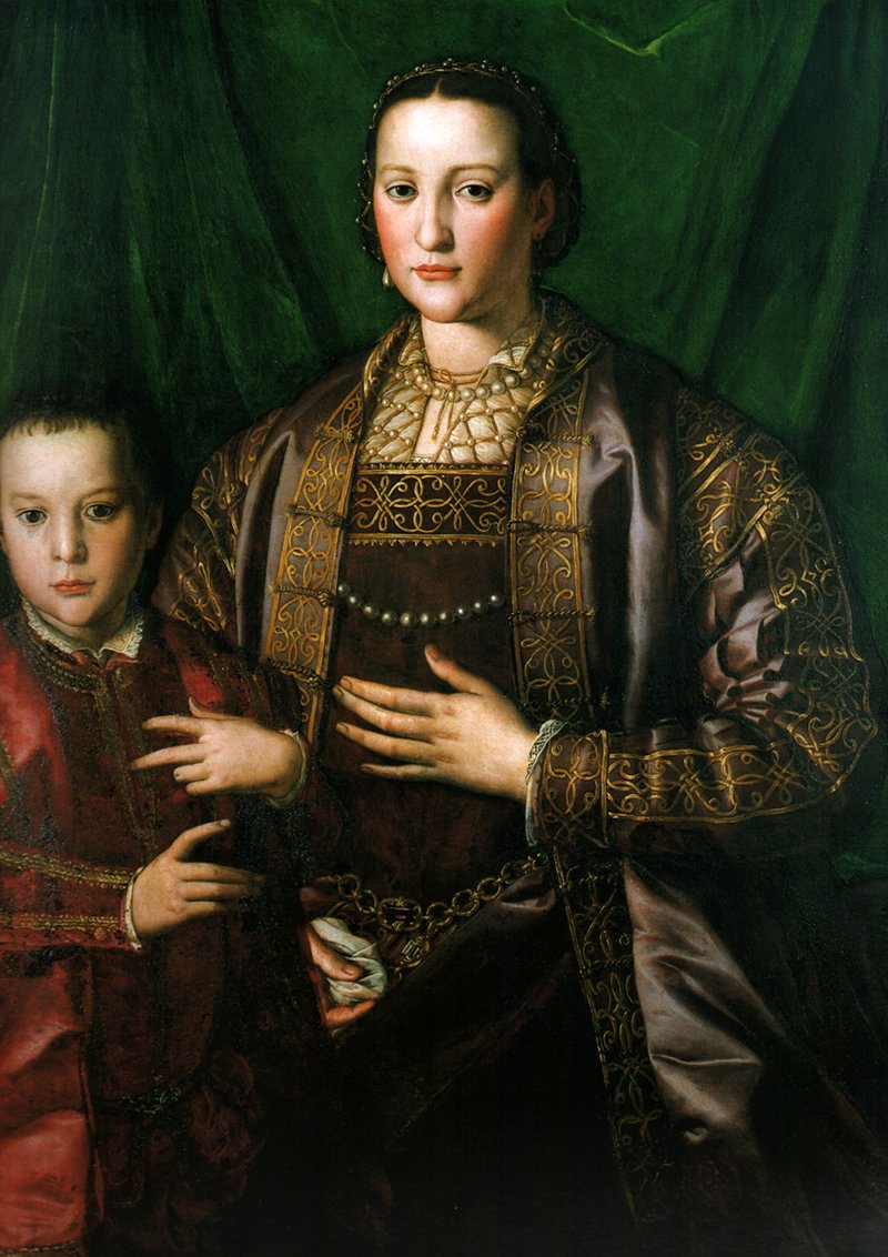 Eleonora di Toledo with her son Francesco av Agnolo Bronzino