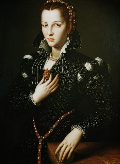 Portrait of Lucrezia de Medici  av Agnolo Bronzino