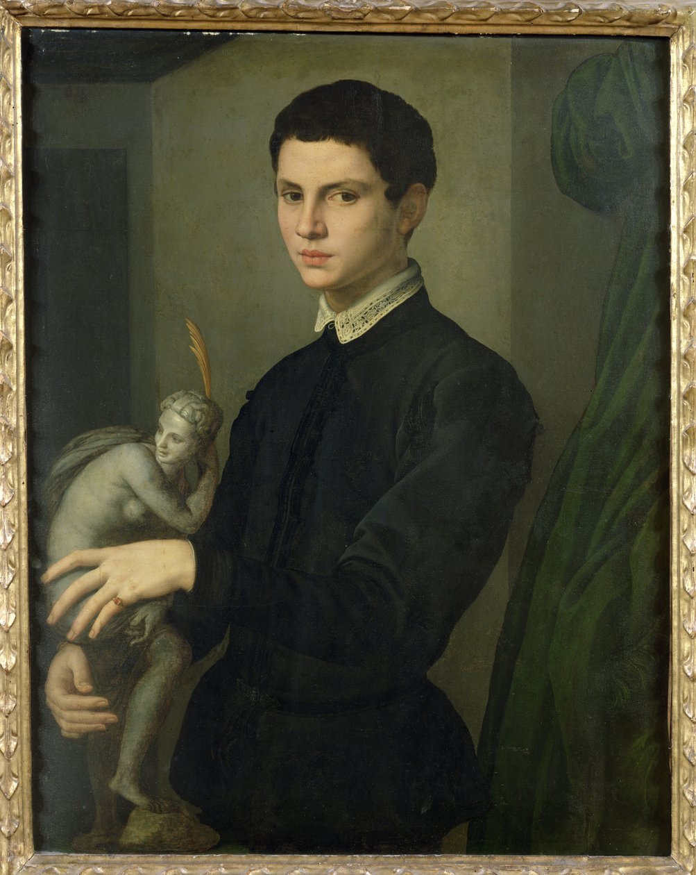 Porträtt av en skulptör, möjligen Baccio Bandinelli (1493-1560) av Agnolo Bronzino