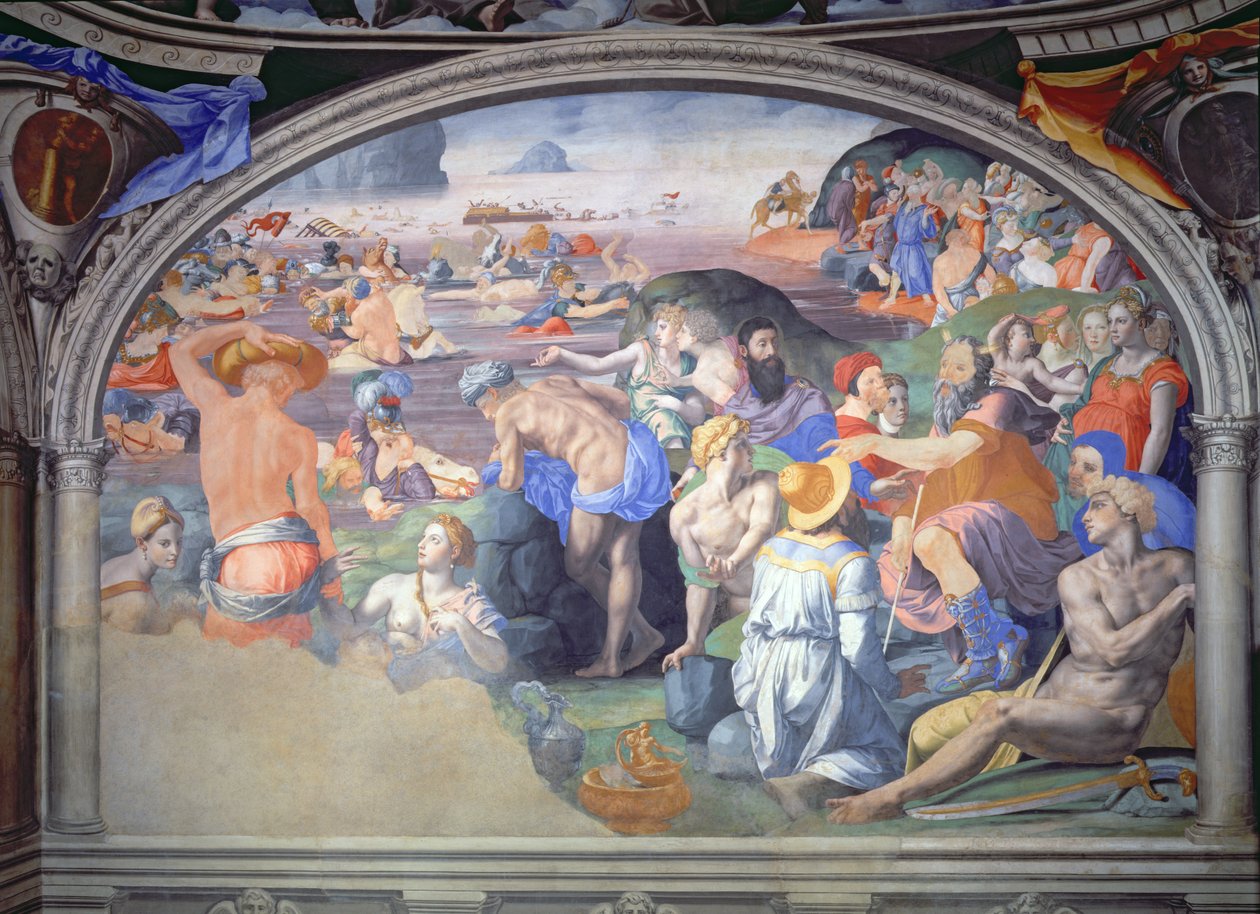 Korsningen av Röda havet, 1555 av Agnolo Bronzino