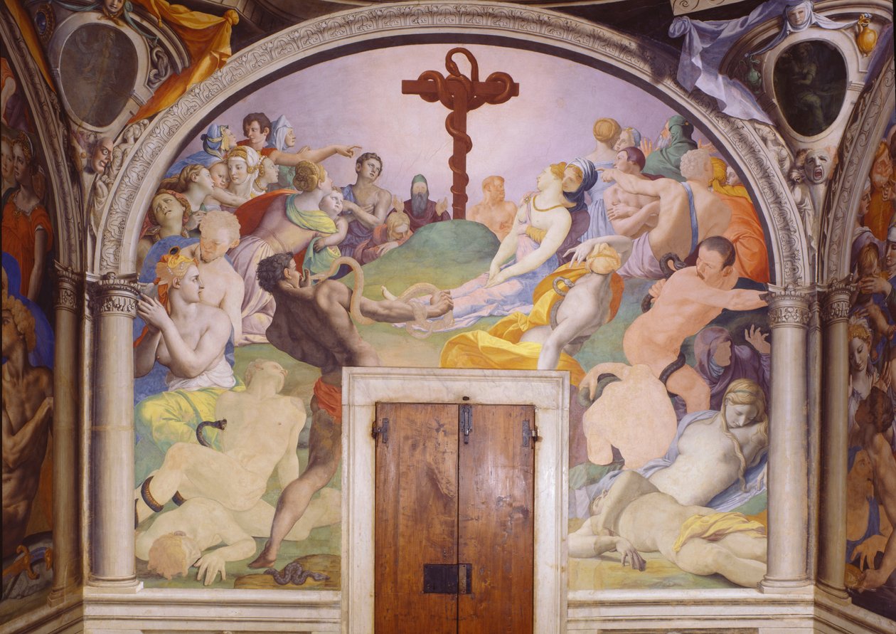 Tillbedjan av ormen av Agnolo Bronzino