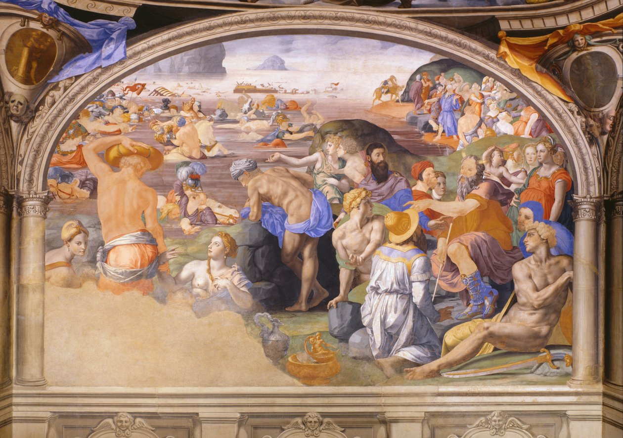 Korsningen av Röda havet av Agnolo Bronzino