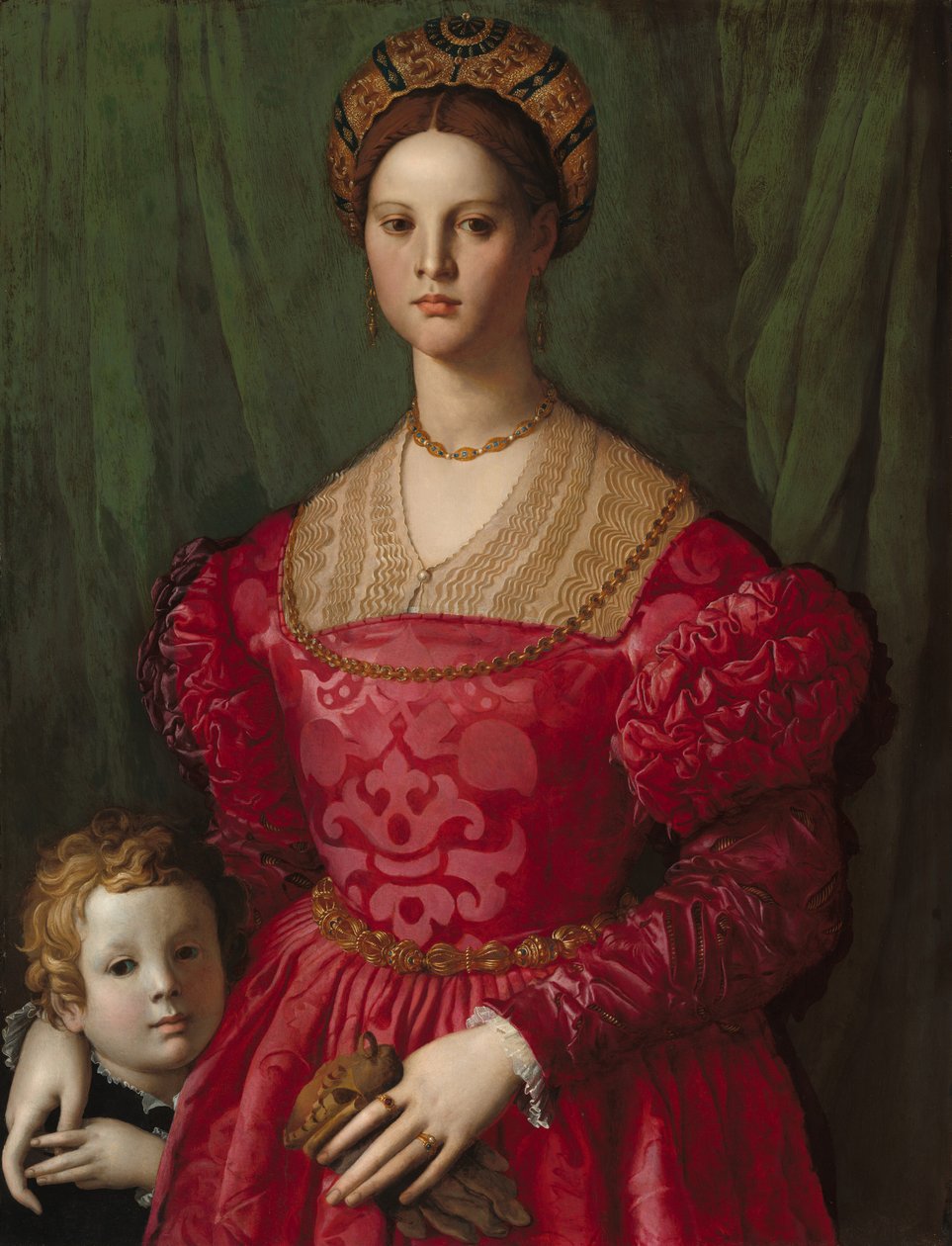 En ung kvinna och hennes lilla pojke, ca. 1540. av Agnolo Bronzino