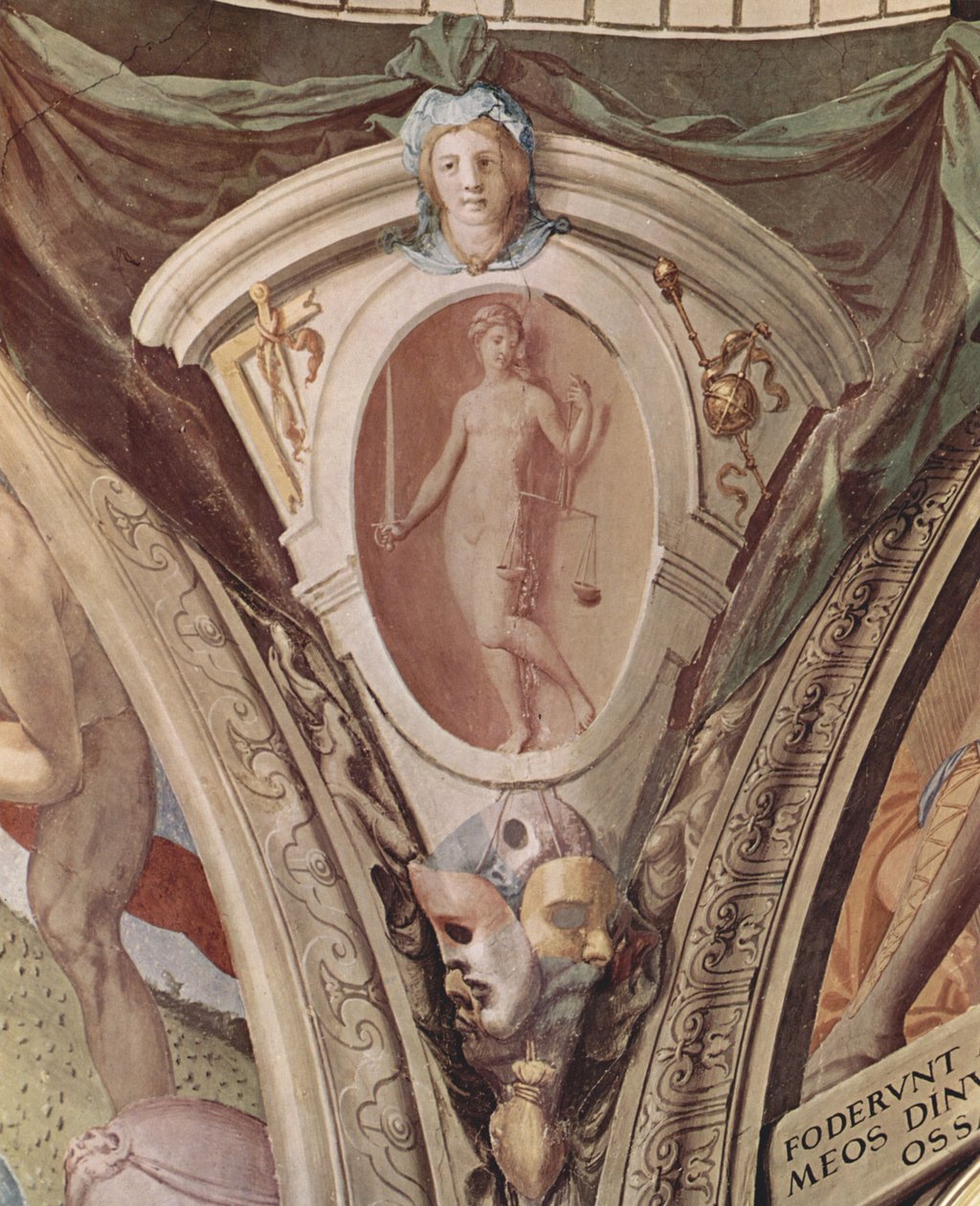 Allegorier över kardinaldygderna. Fresker i kapellet av Eleonora Da Toledo av Agnolo Bronzino