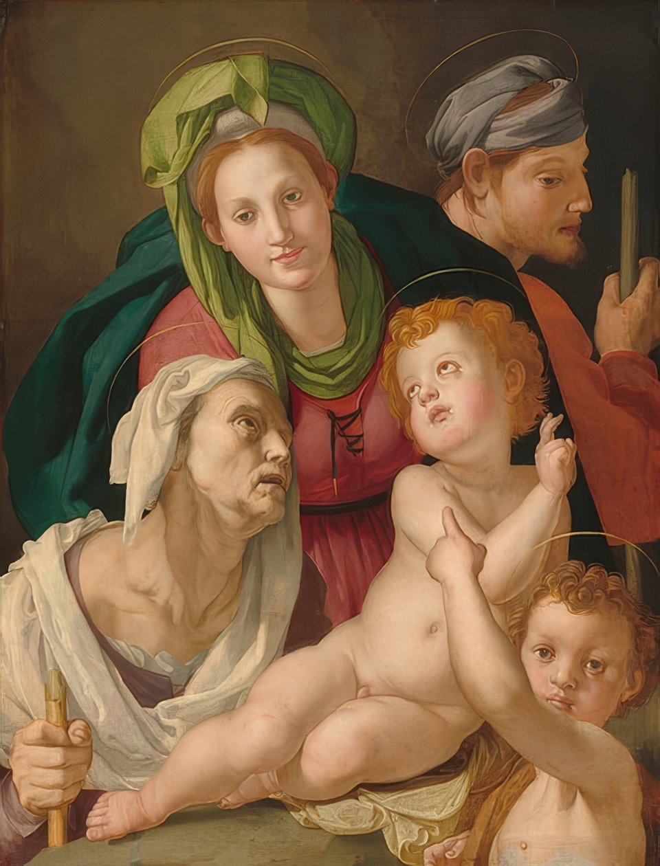Den heliga familjen. Omkring 1527/28 av Agnolo Bronzino