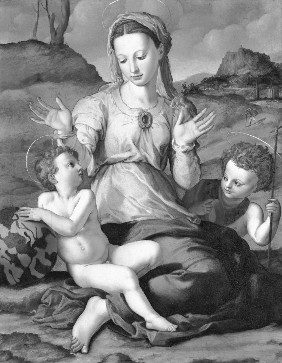 Madonna och barn med Saint John av Agnolo Bronzino