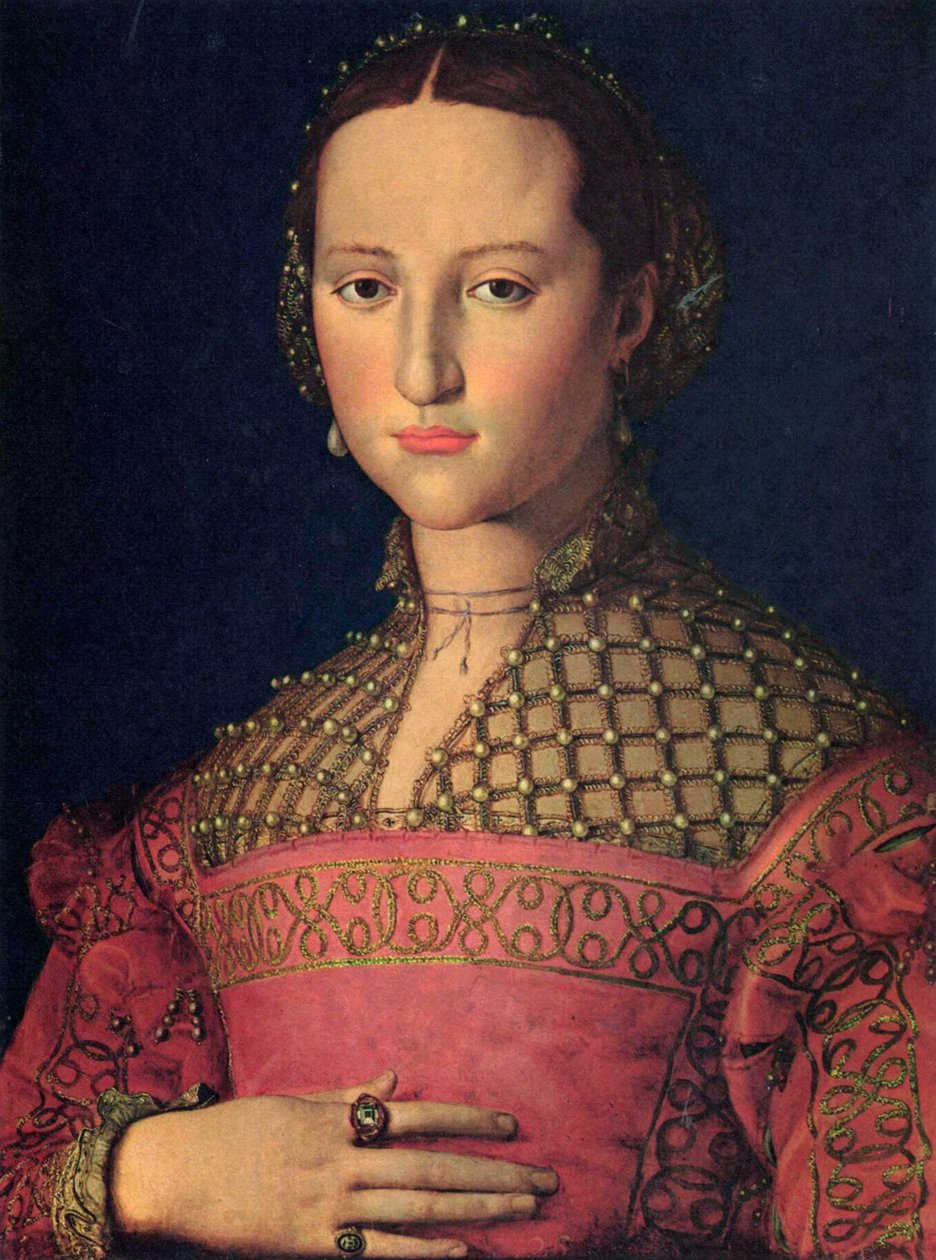 Porträtt av Eleanor av Toledo 1522–1562, hustru till storhertig Cosimo I de
