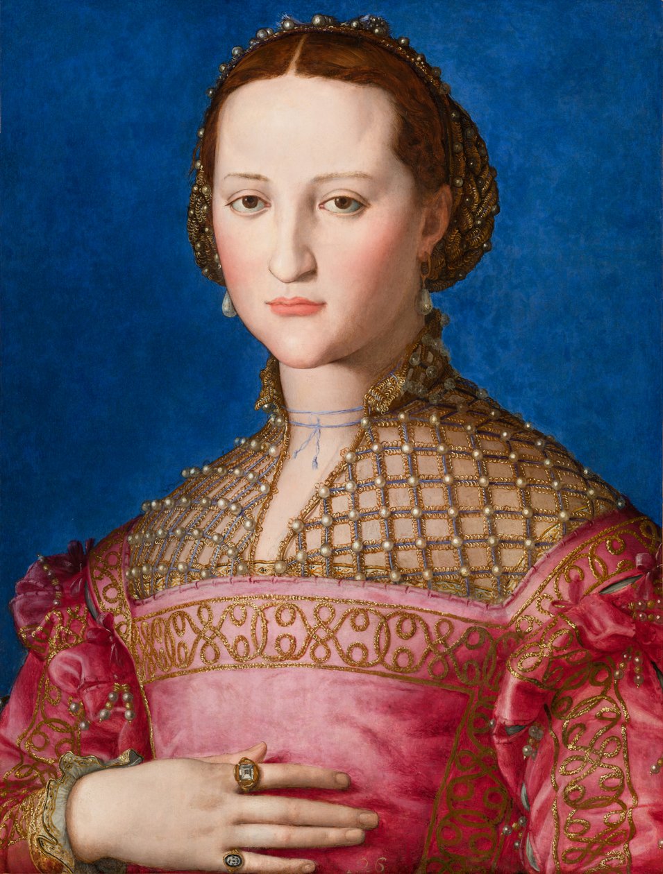 Porträtt av Eleanor av Toledo, ca 1543 av Agnolo Bronzino
