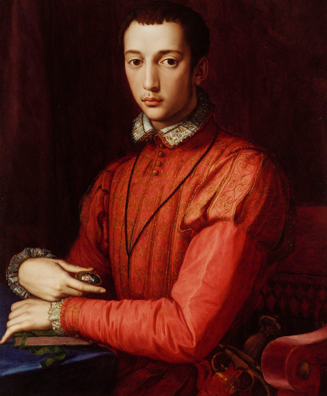 Porträtt av Francesco I av "Medici av Agnolo Bronzino