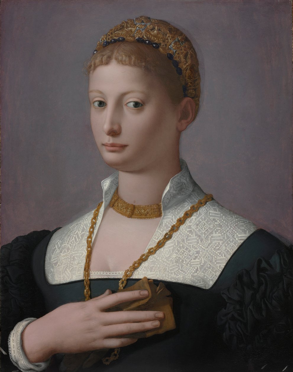Porträtt av en kvinna, ca. 1550. av Agnolo Bronzino
