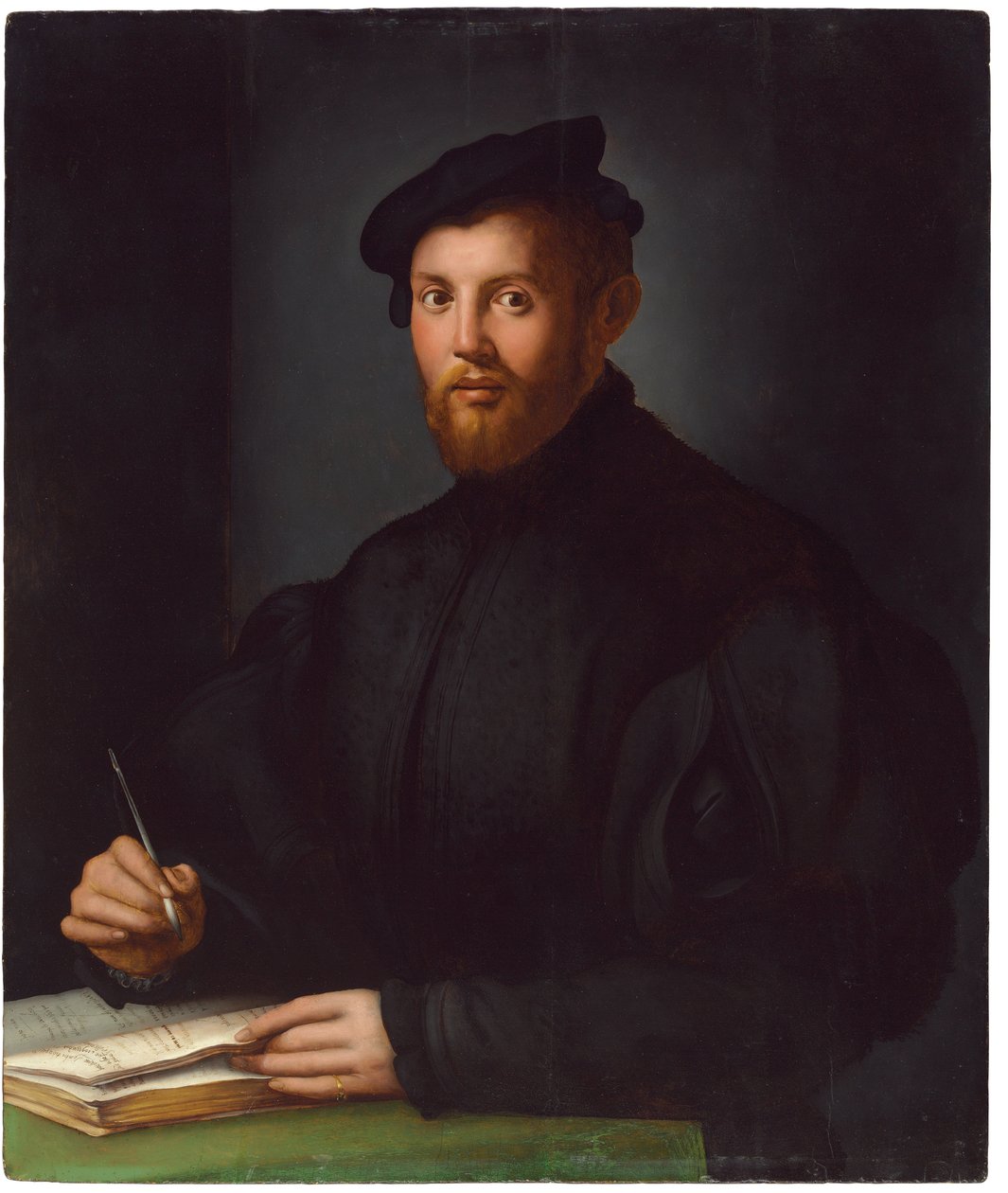 Porträtt av en ung man med en bok av Agnolo Bronzino