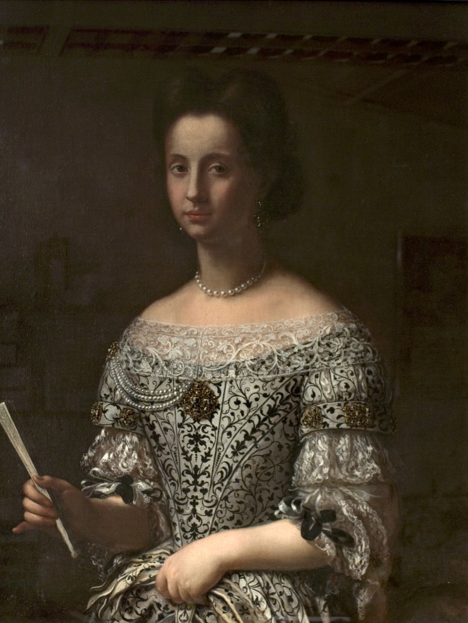 Porträtt av en infanta av Spanien av Agnolo Bronzino