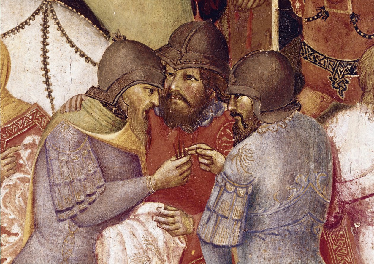 Korsfästelse, detalj (tempera på panel av Agnolo Gaddi