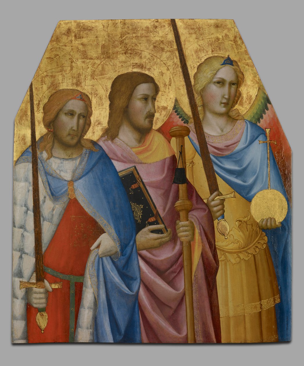 Helgonen Julian, James och Michael av Agnolo Gaddi
