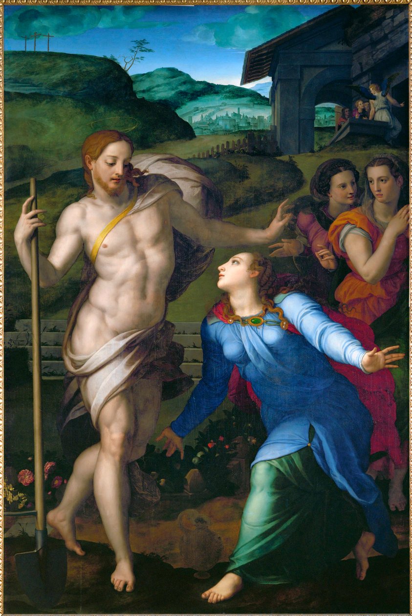 Kristus framträder för den heliga Magdalena ... av Agnolo di Cosimo Bronzino