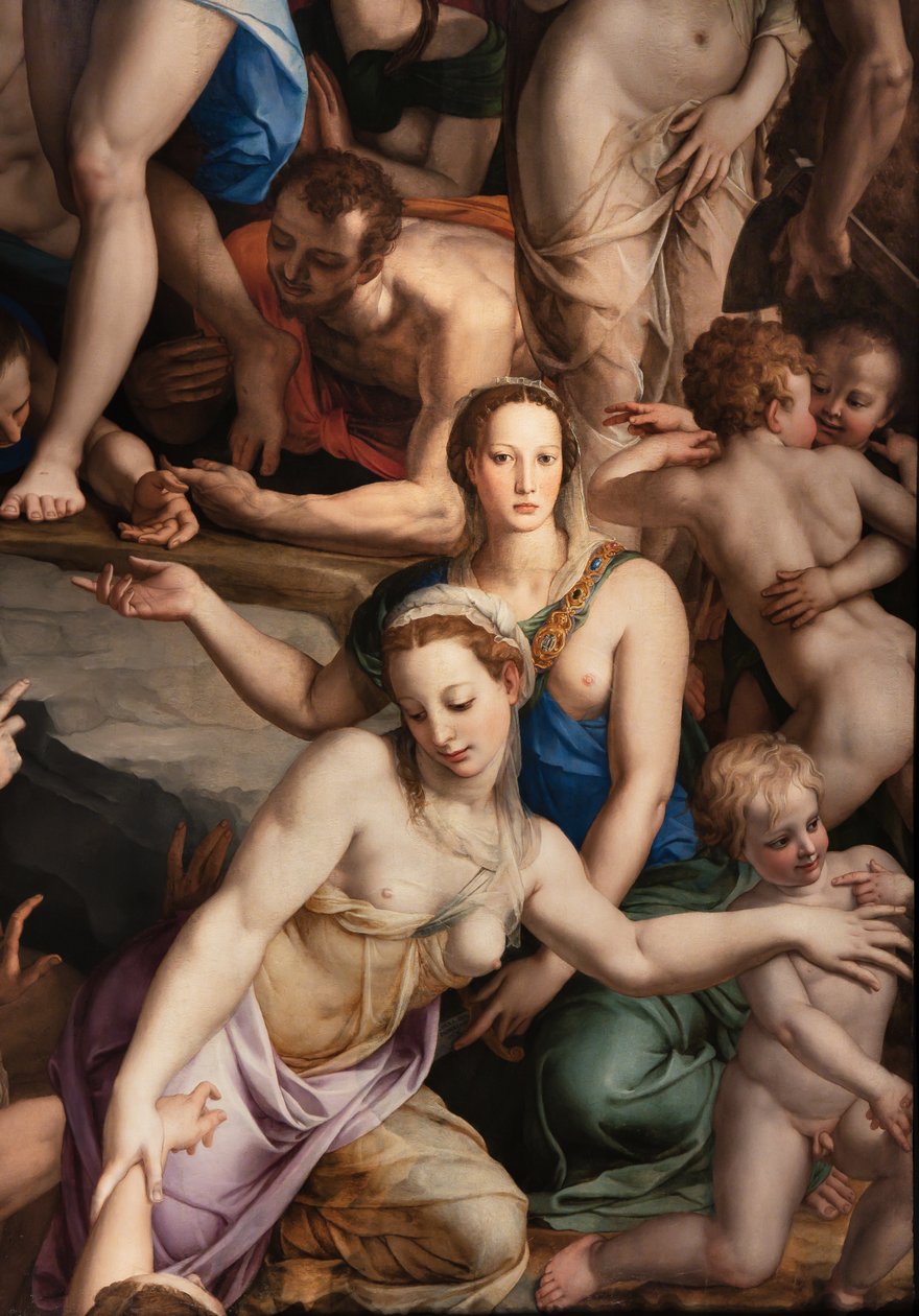 Medici Chapel: Descent of Christ to the Limbo, detalj av Agnolo Bronzino
