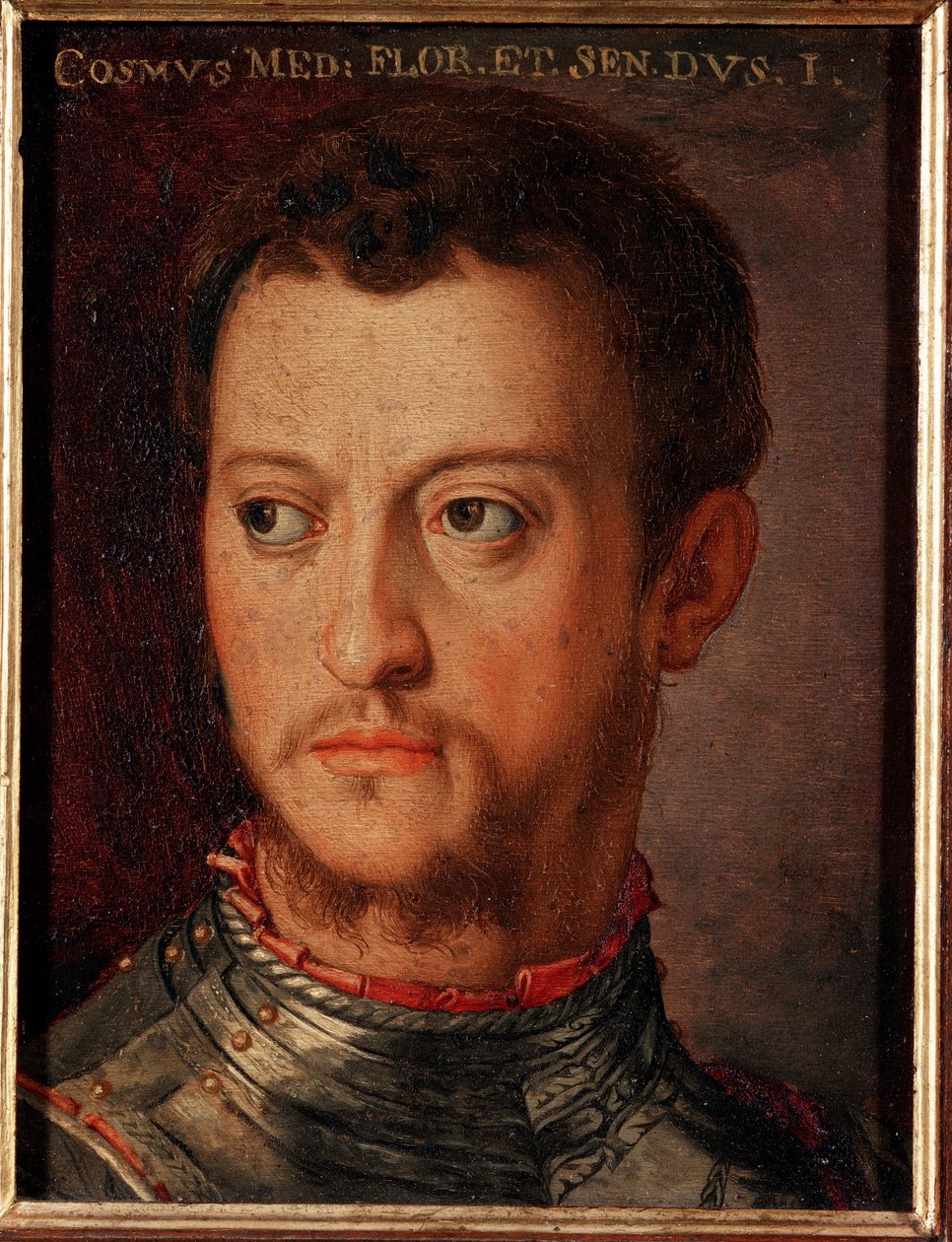 Porträtt av Cosimo (Kom) I av Medici (Cosimo I de Medici av Agnolo Bronzino