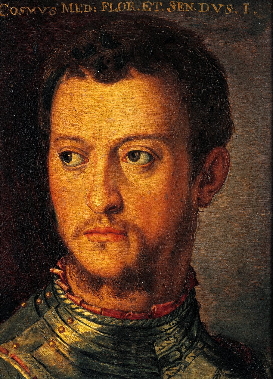 Porträtt av Cosimo I de Medici, av Agnolo Bronzino, målning av Agnolo Bronzino