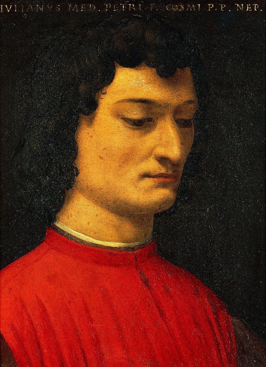 Porträtt av Giuliano de Medici, av Agnolo Bronzino, målning av Agnolo Bronzino