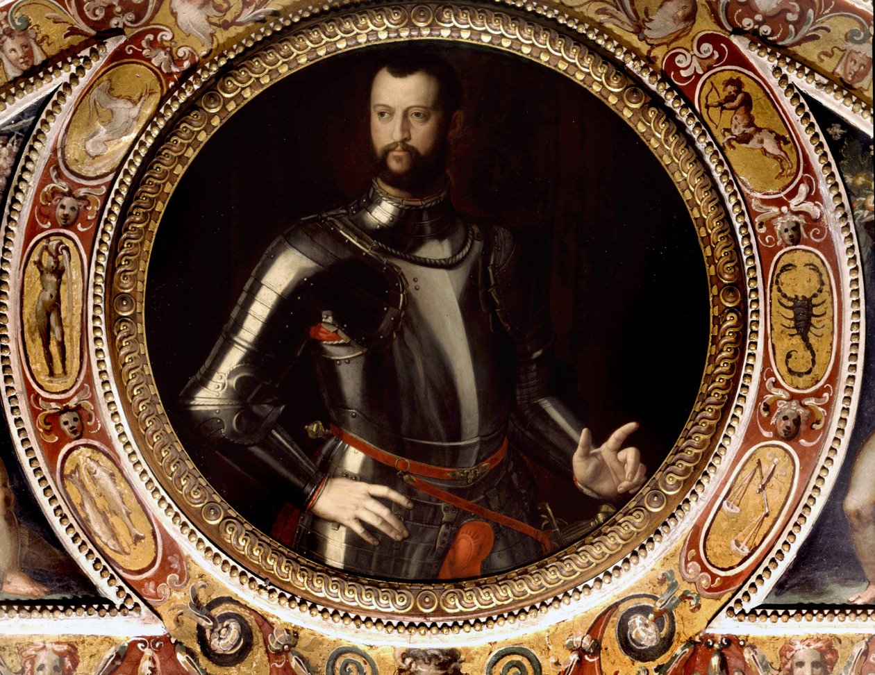 Porträtt av Jean de Medici dit Jean des Bandes Noires (Giovanni Dalle Bande Nere) (1498-1526) av Bronzino (1503-1572) - Målning bevarad på Palazzo Vecchio, Florens av Agnolo Bronzino