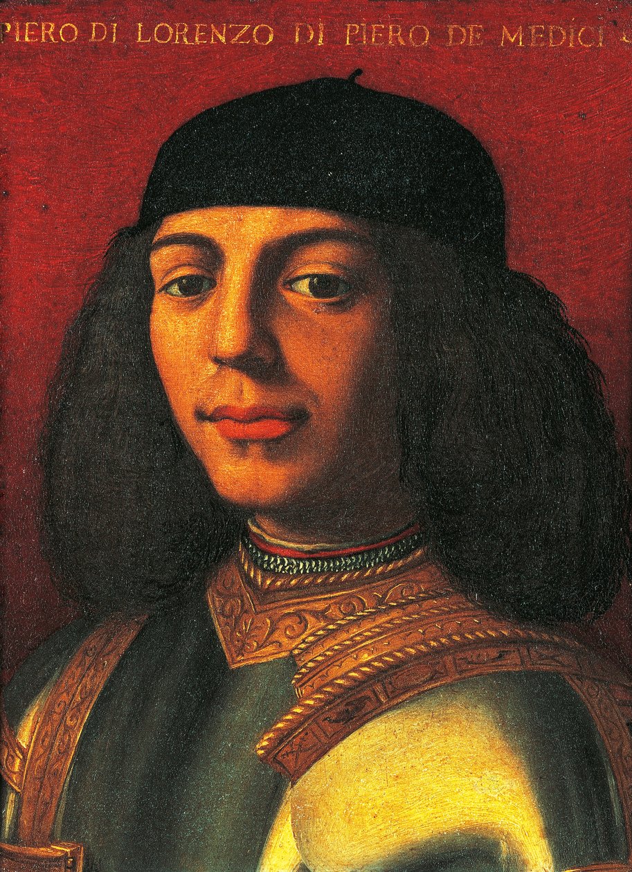 Porträtt av Piero de Medici, även känd som Piero den olyckliga (Florens av Agnolo Bronzino
