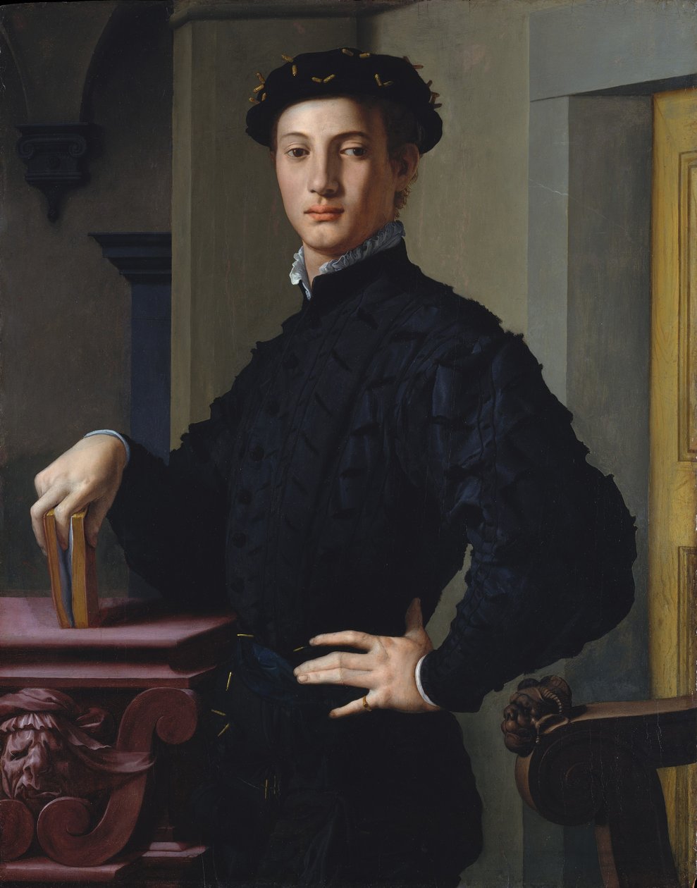 Porträtt av en ung man, ca 1530 (olja på trä) av Agnolo Bronzino