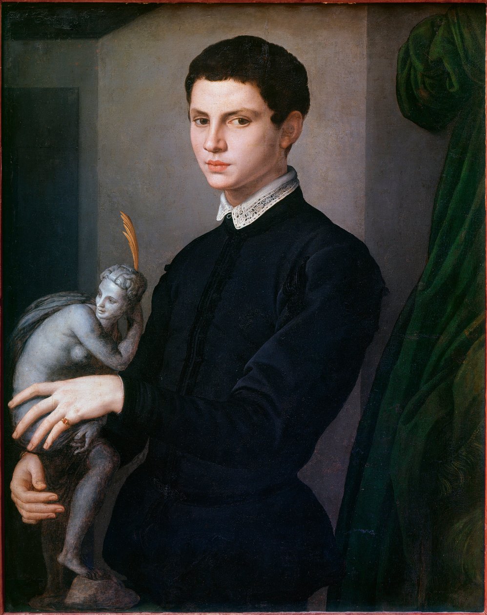 Porträtt av en skulptör. Målning av Angelo Bronzino (1503-1572) av Agnolo Bronzino