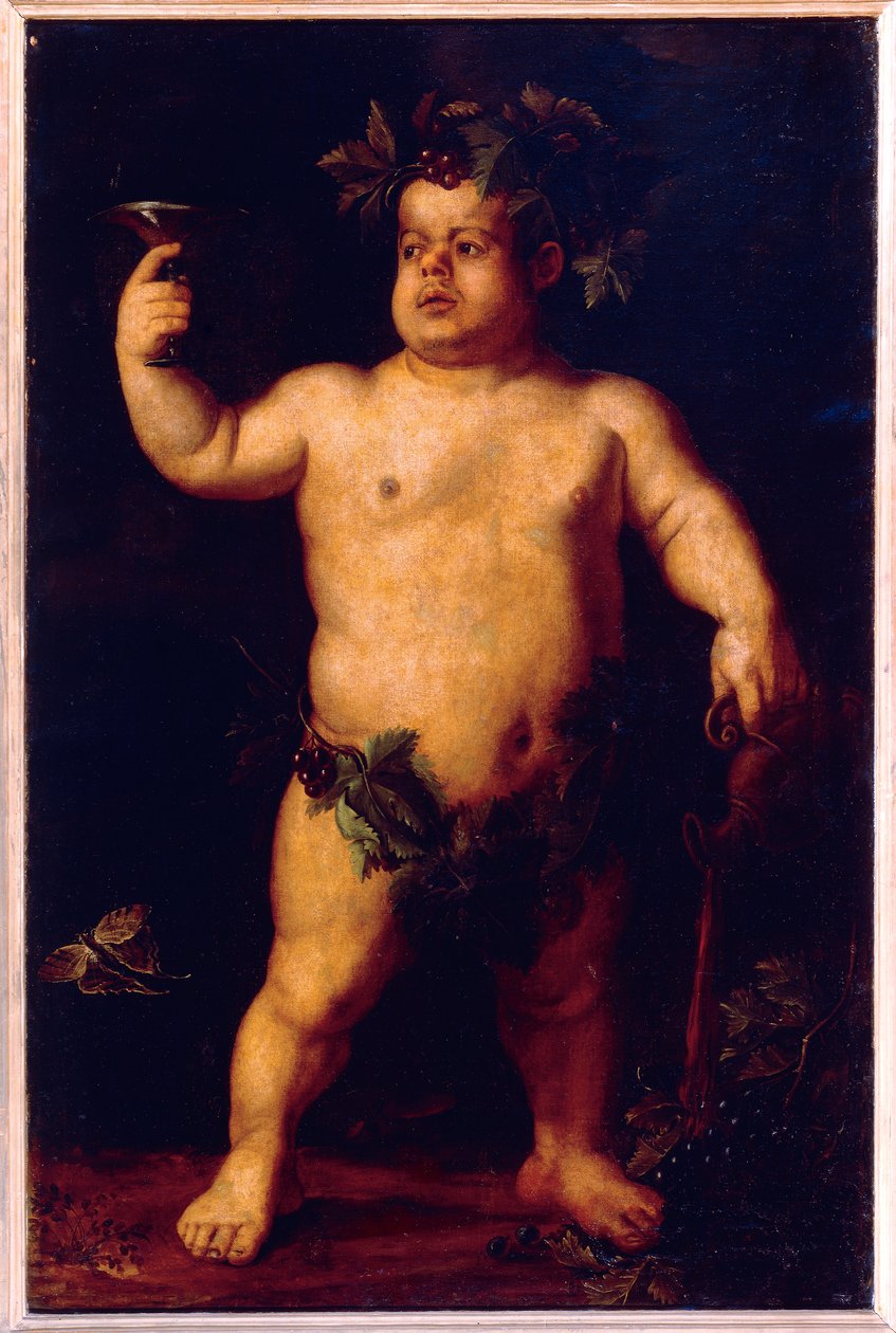 Porträtt av dvärgen Morgante som Bacchus (olja på duk) av Agnolo Bronzino