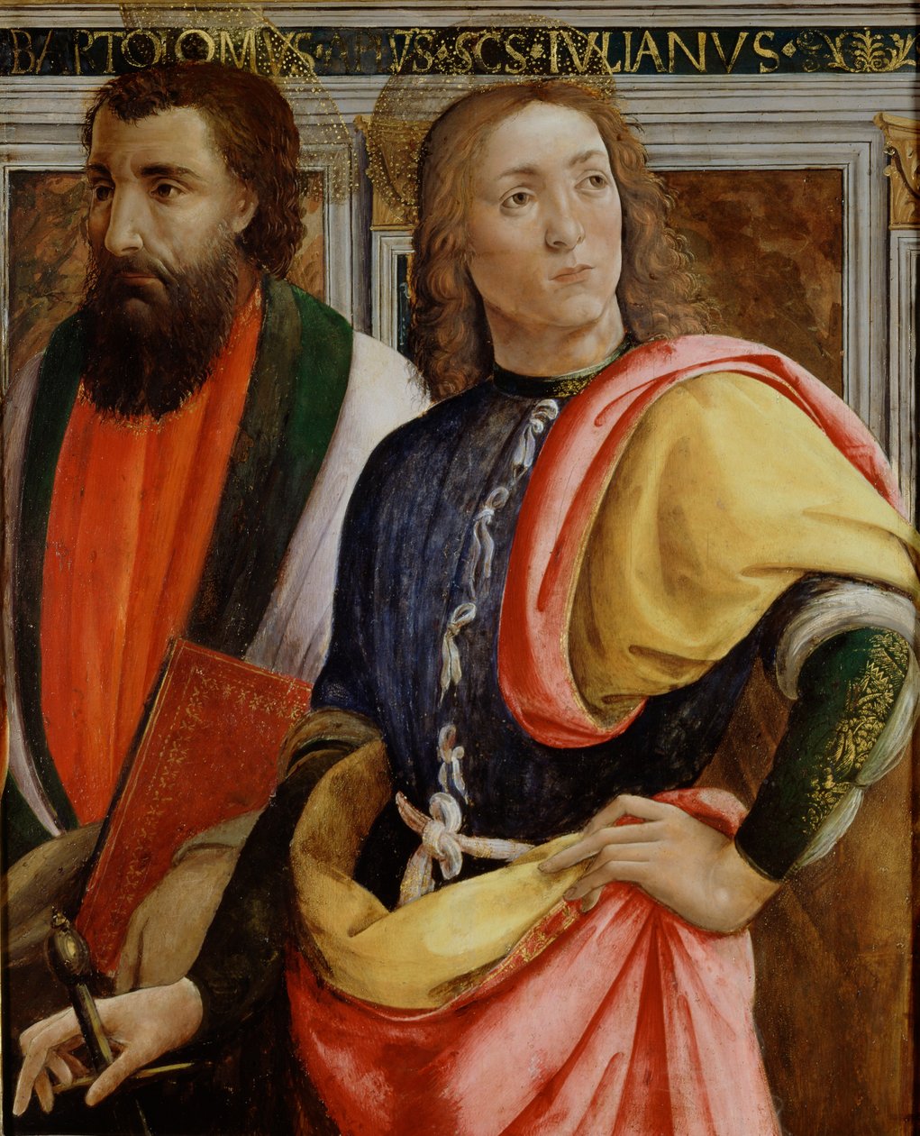 Sts Bartholomew och Julian the Hospitaler, sent 1400-tal av Agnolo di Domenico