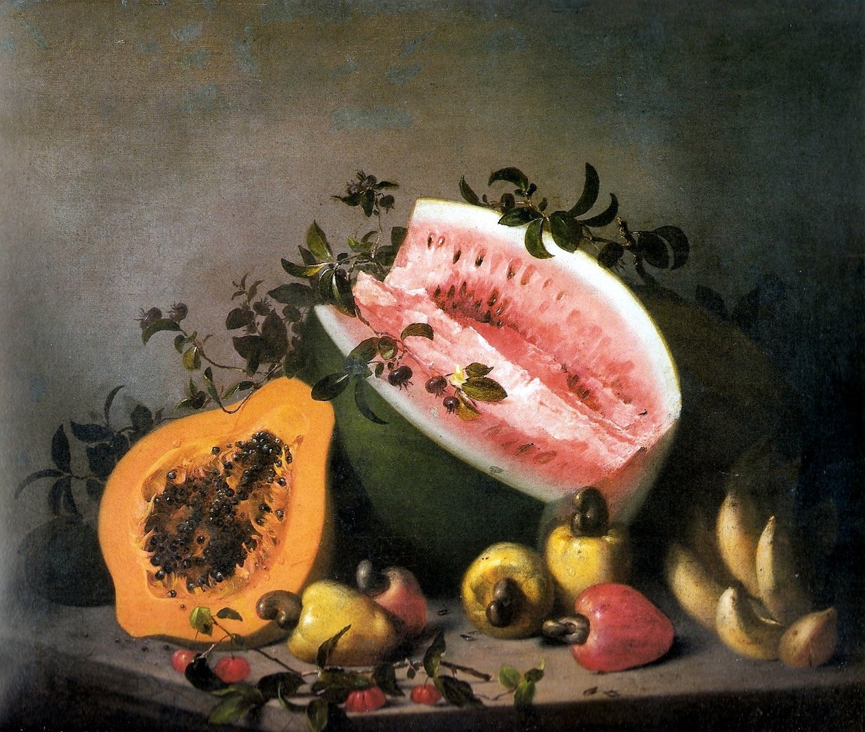 Papaya and watermelon av Agostinho Jose da Mota