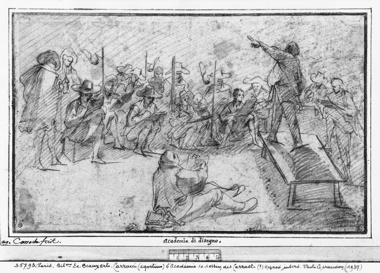 Teckningsakademi av Agostino Carracci