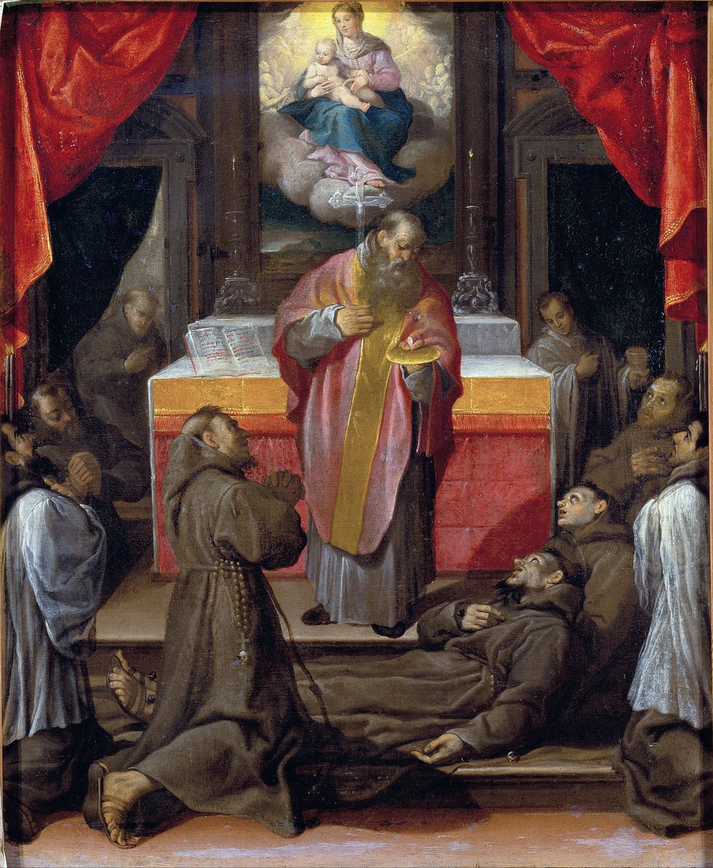 Den sista nattvarden av Saint Francis av Agostino Carracci