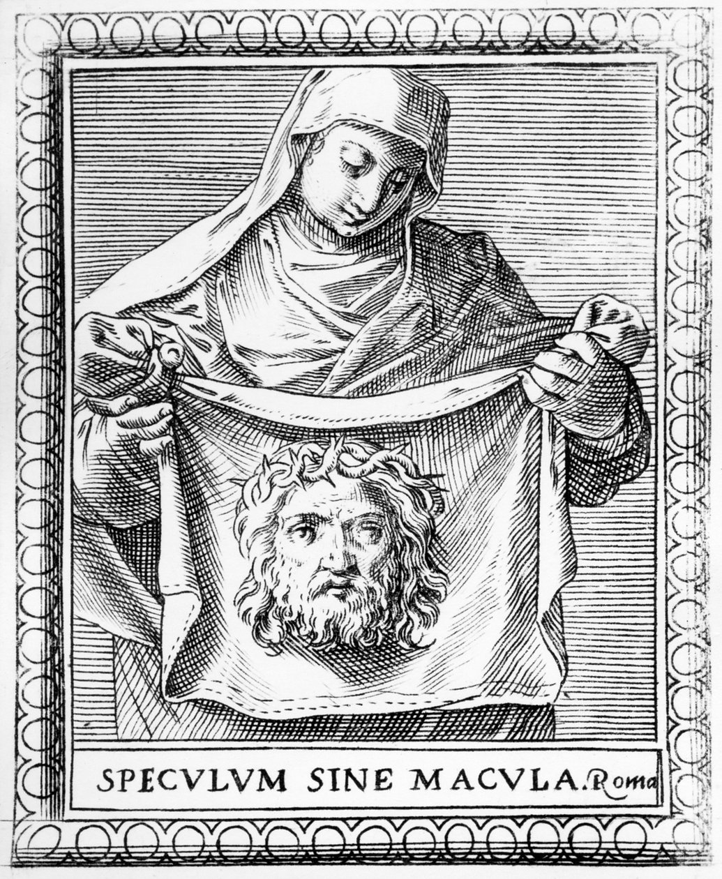 Veronica håller Sudarium, 1581 av Agostino Carracci
