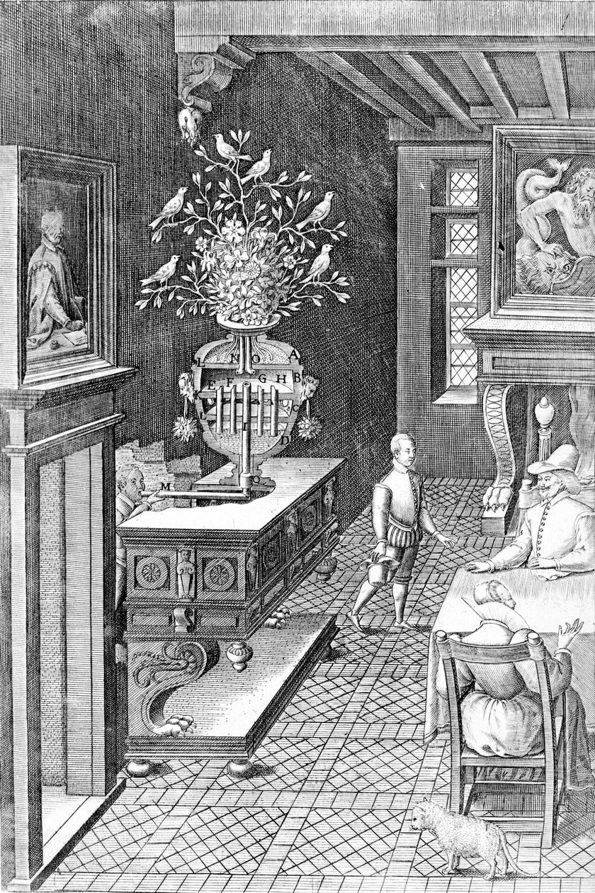 Illustration från "The Diverse and Artifactitious Machines of Captain Agostino Ramelli", publicerad 1588 av Agostino Ramelli