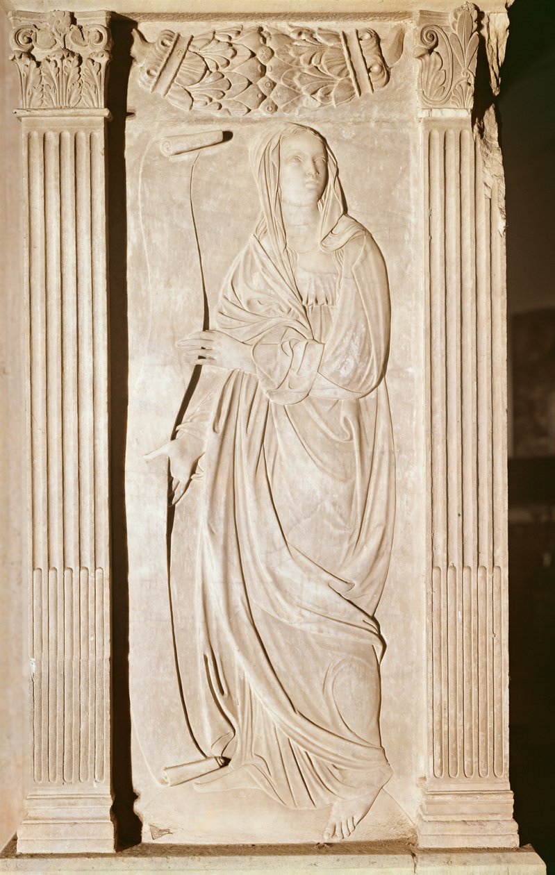 Matematik, ca 1450 (marmor) av Agostino di Duccio