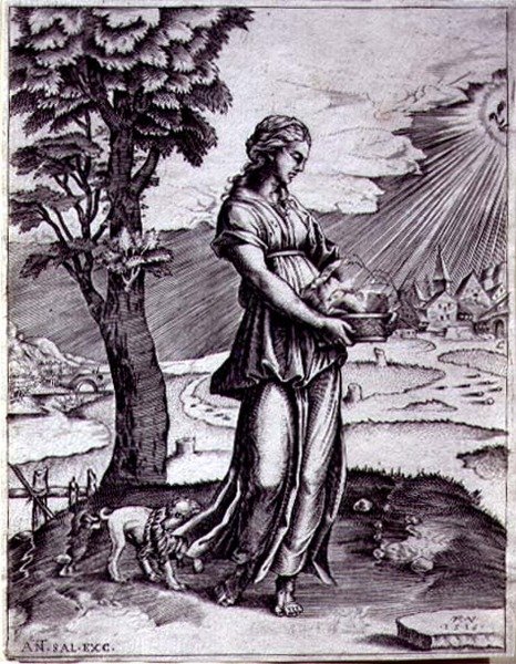 Cumaean Sibyll av Agostino Musi