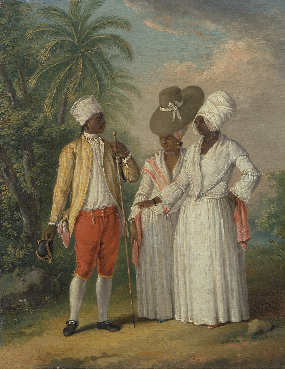 Fria västindiska dominikaner, fria infödda i Dominica, ca. 1770. av Agostino Brunias