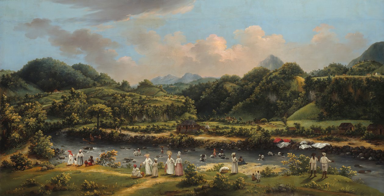 Utsikt över floden Roseau, Dominica, 177080. av Agostino Brunias