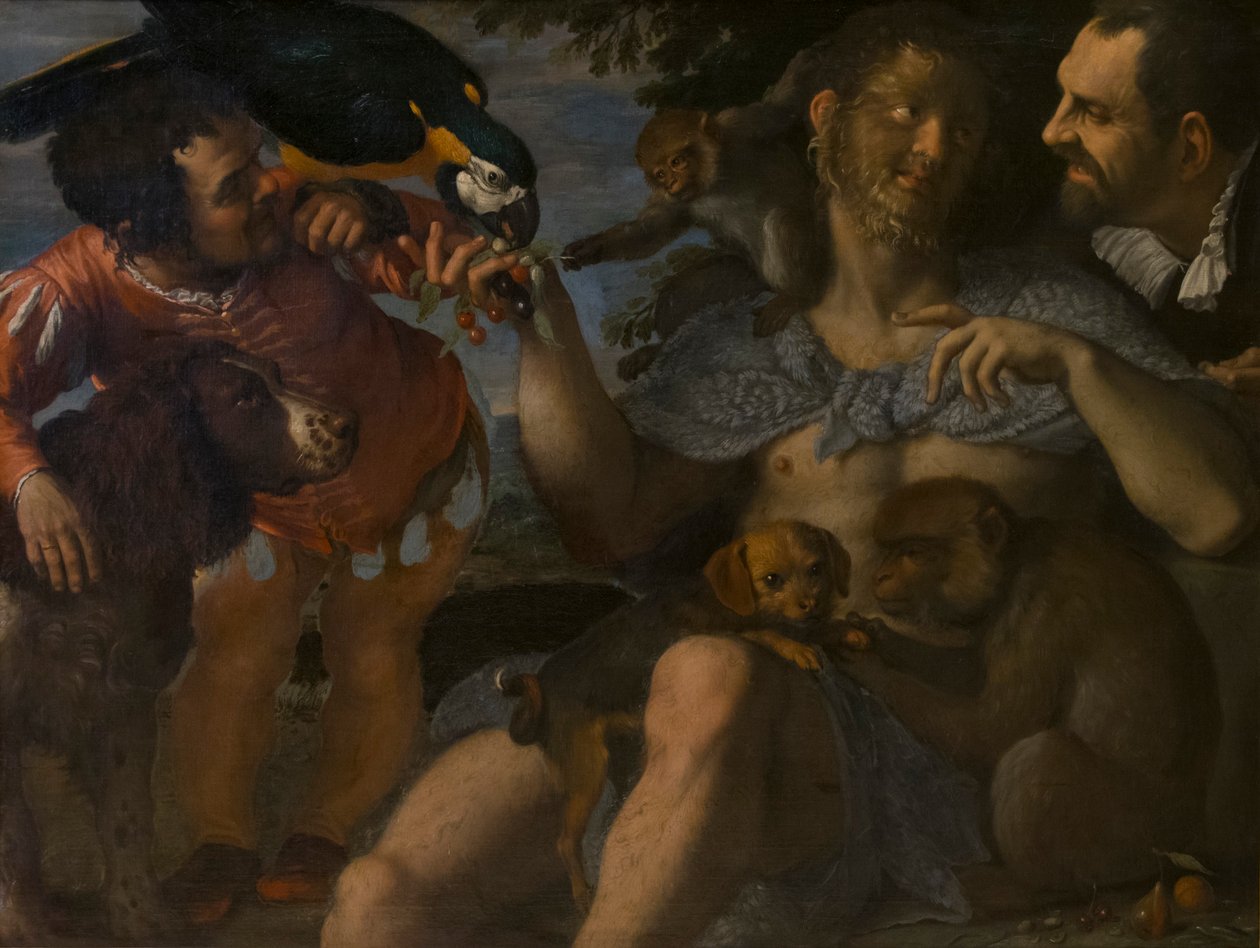 Arrigo Peloso, Pietro Matto och Amon Nano, ca. 1598. av Agostino Carracci