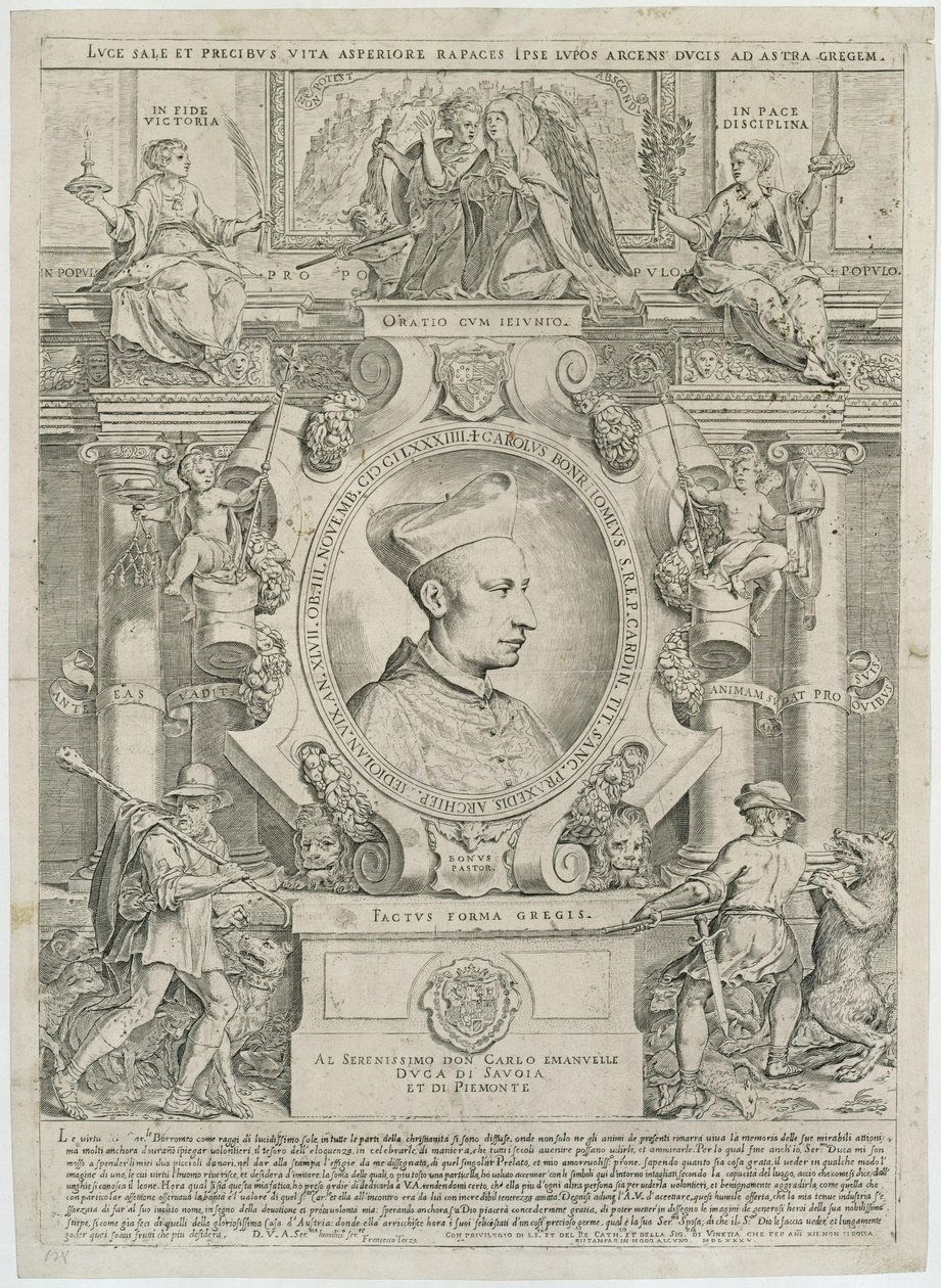 Carlo Borromeo av Agostino Carracci
