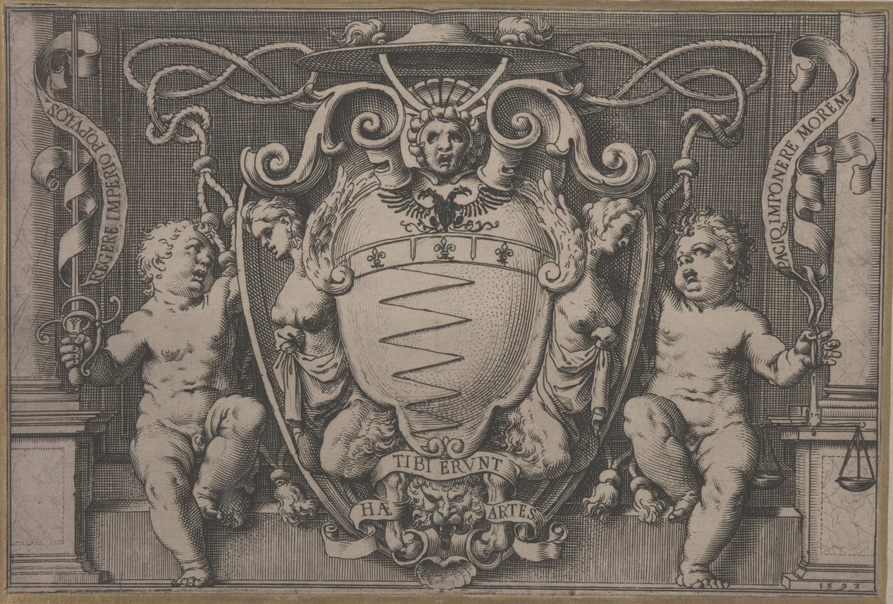 Kardinal Filippo Segas vapensköld av Agostino Carracci