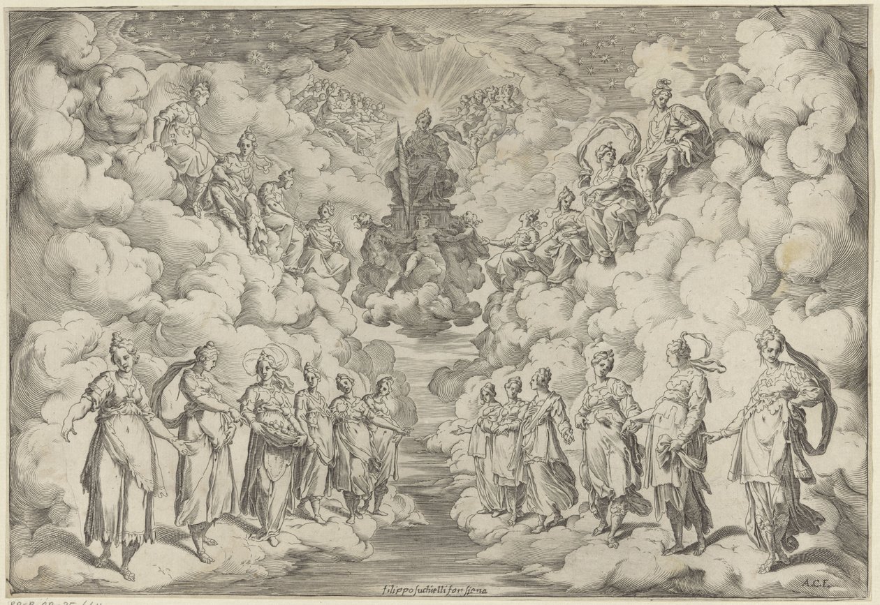 Harmoni av sfärerna av Agostino Carracci