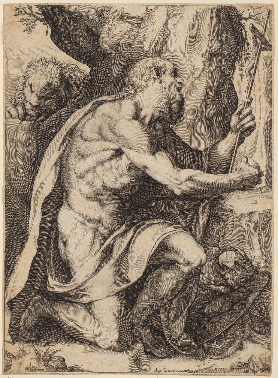 Den helige Hieronymus av Agostino Carracci