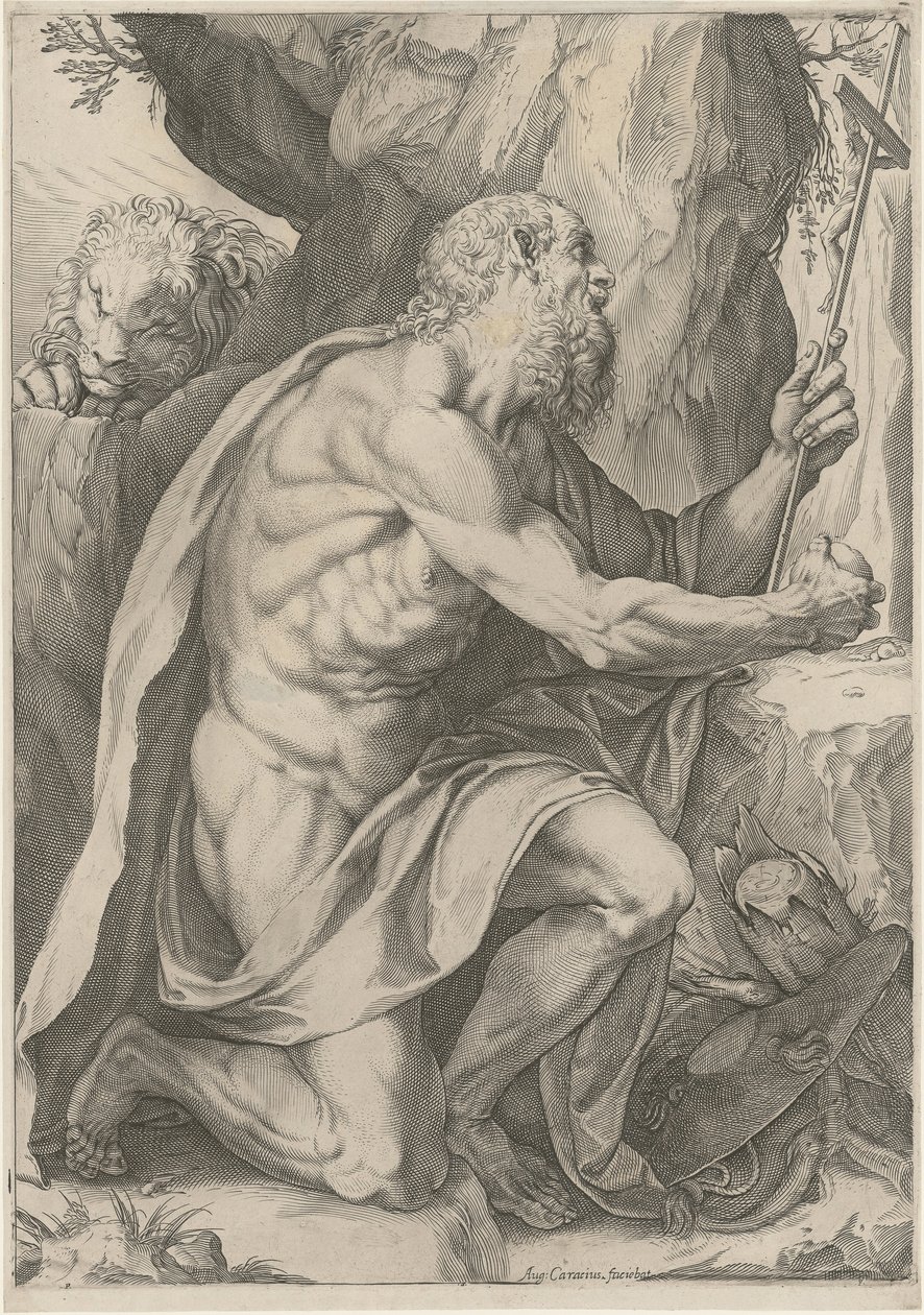Den helige Hieronymus av Agostino Carracci