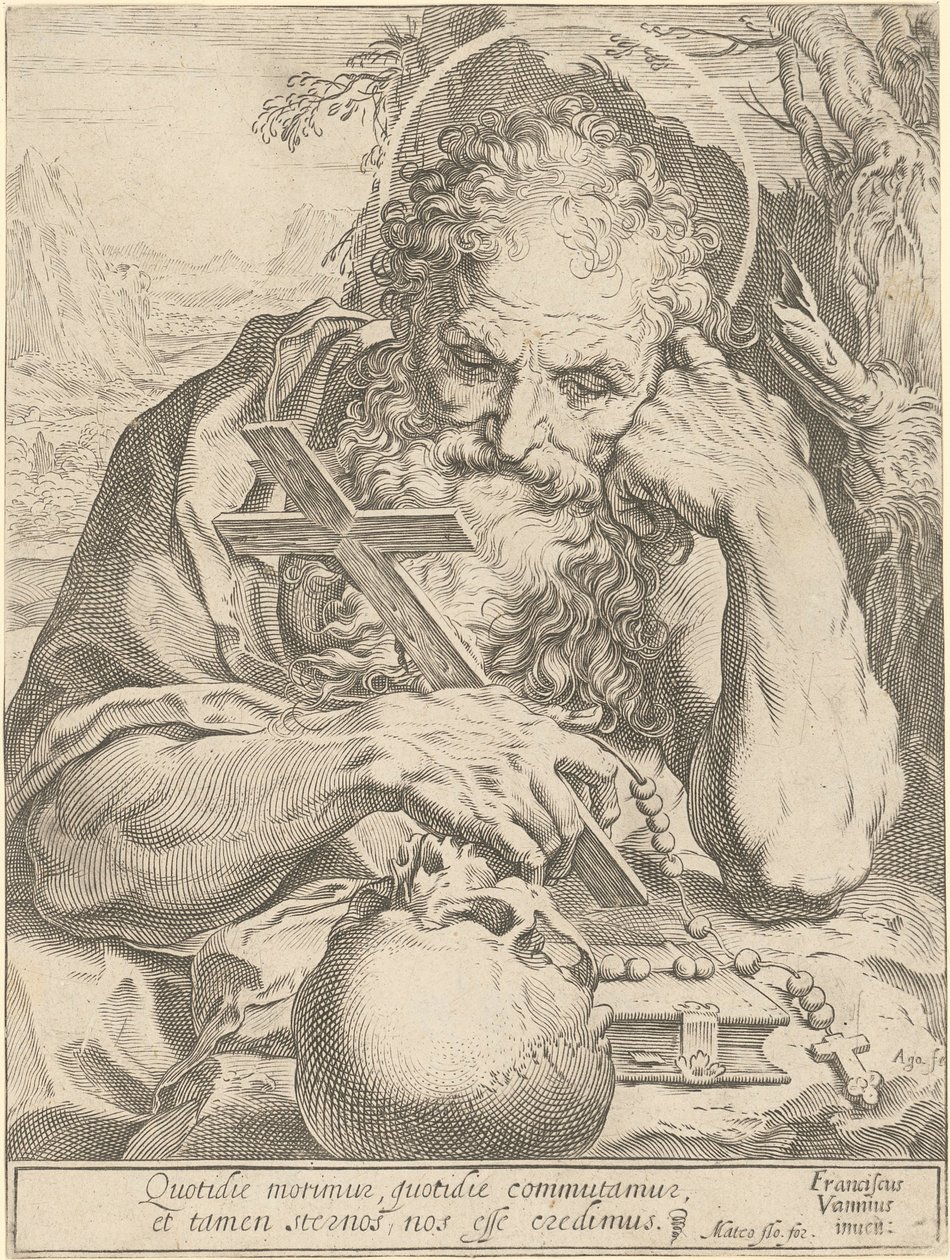 Sankt Hieronymus av Agostino Carracci