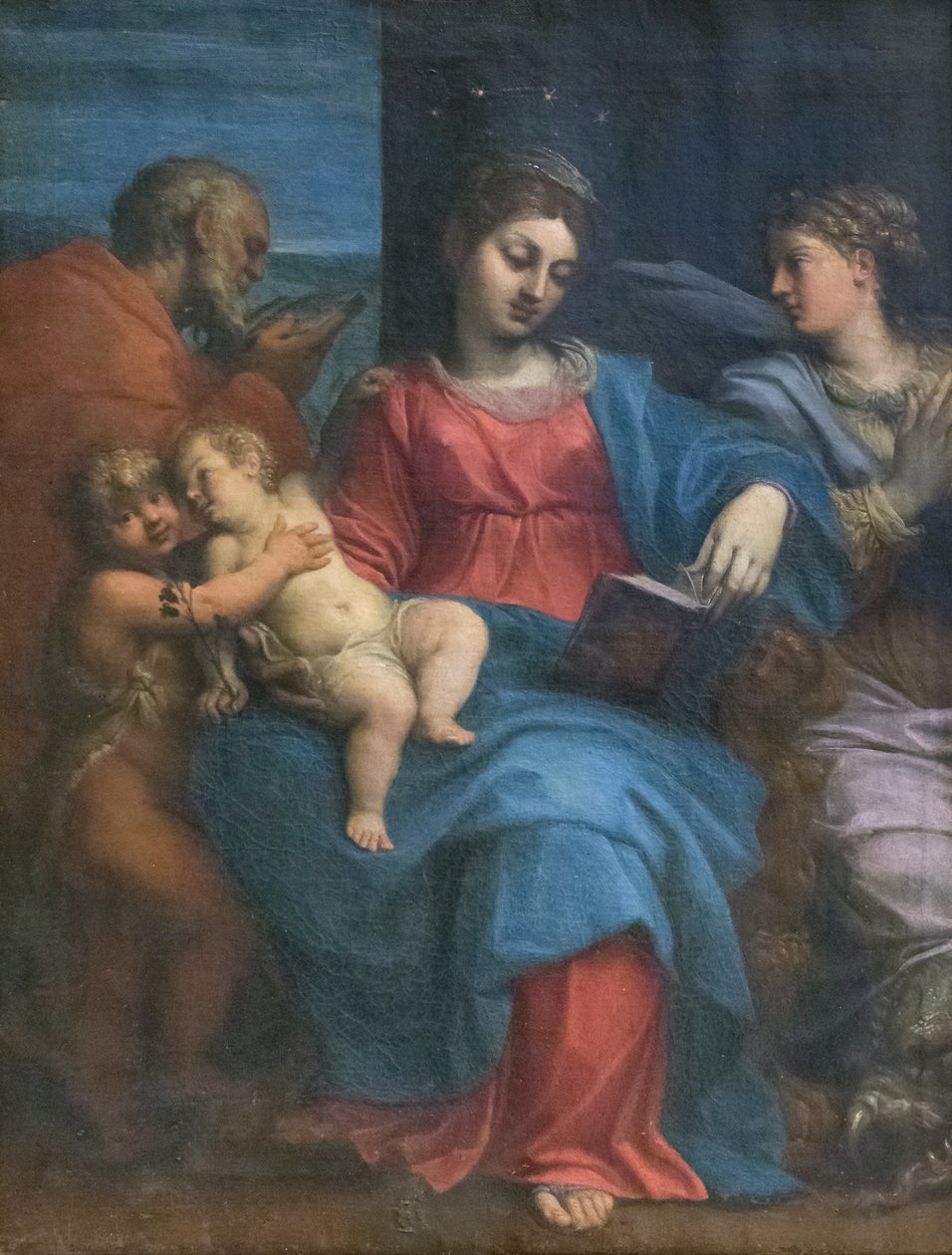 Helig familj med St Margaret av Agostino Carracci
