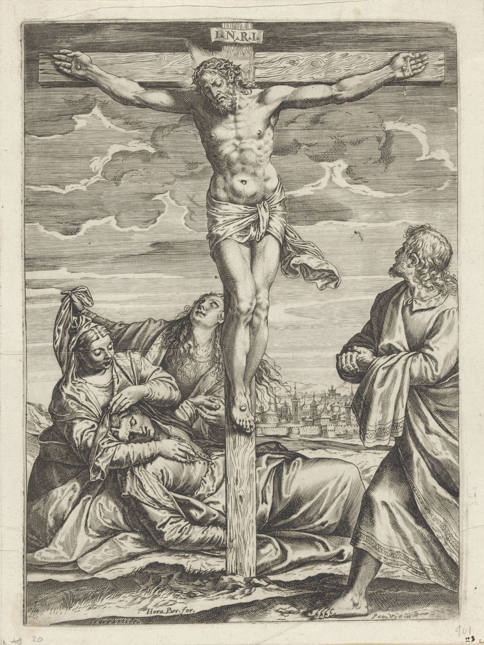 スウェーデンのキリストの磔刑 av Agostino Carracci